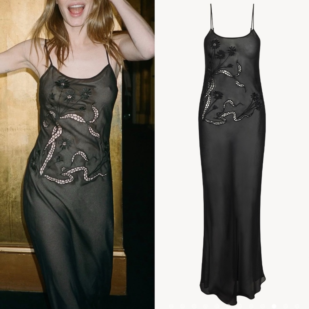 Realisation Par Black Sheer Maxi Dress